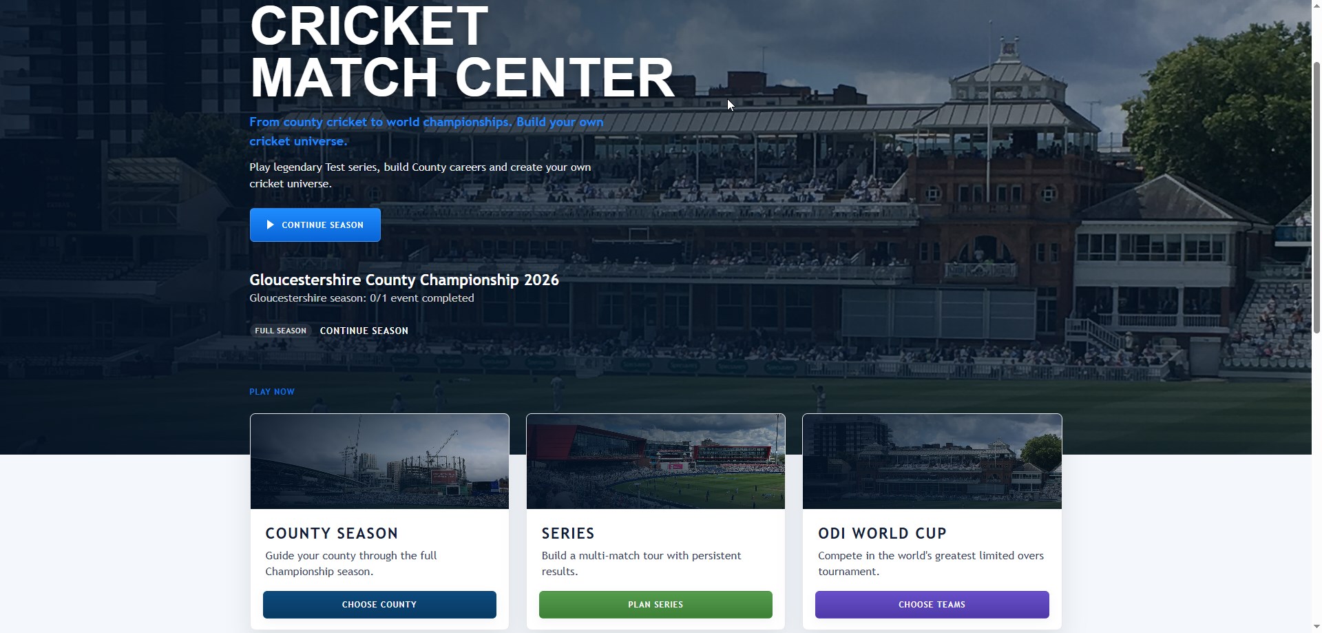 Cricket Match Center screenshot